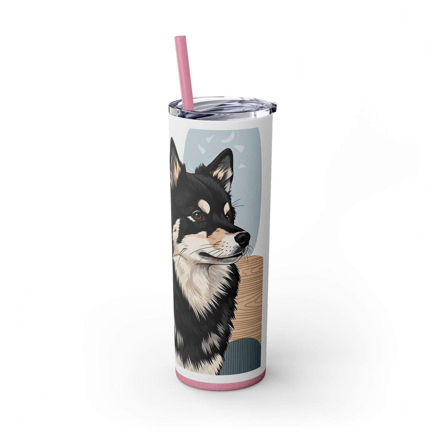 Swedish Lapphund Skinny Tumbler with Straw, 20oz