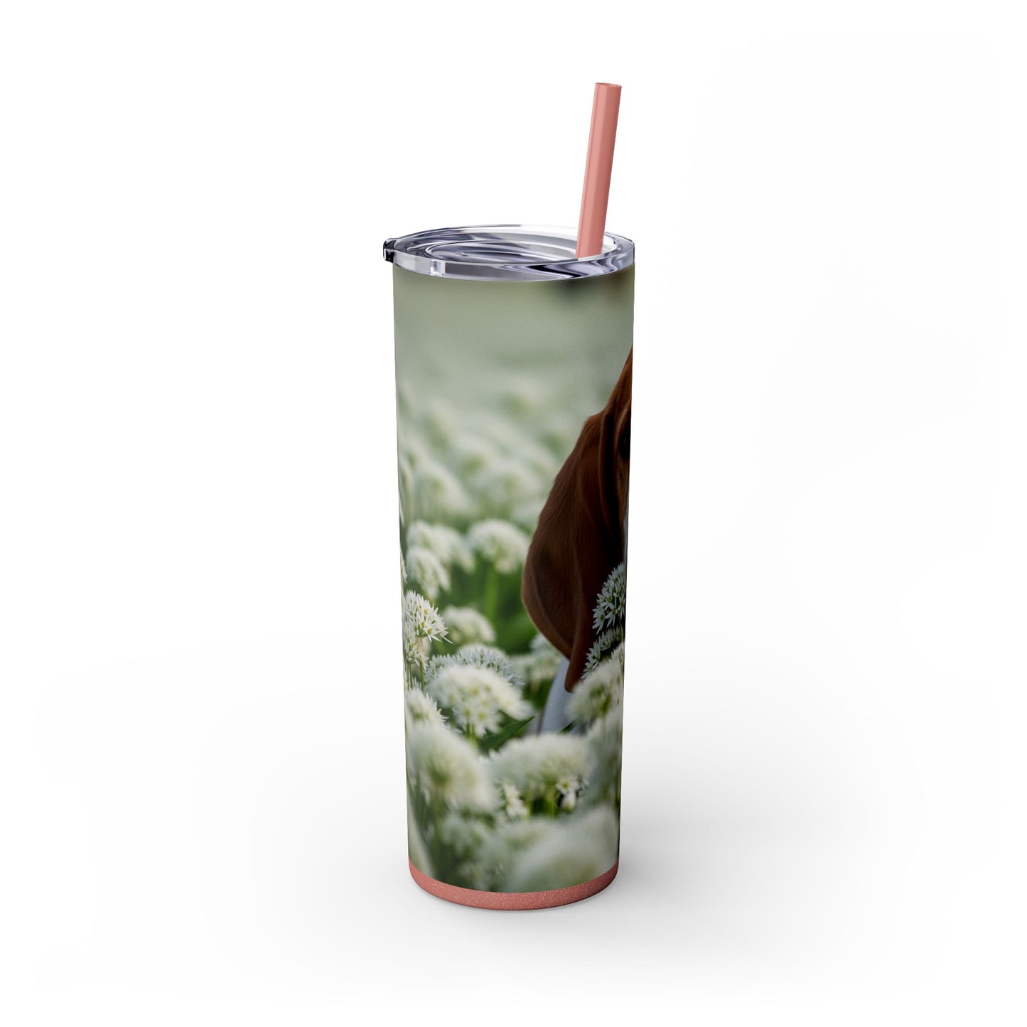 Petit Basset Griffon Vendeen Skinny Tumbler with Straw, 20oz