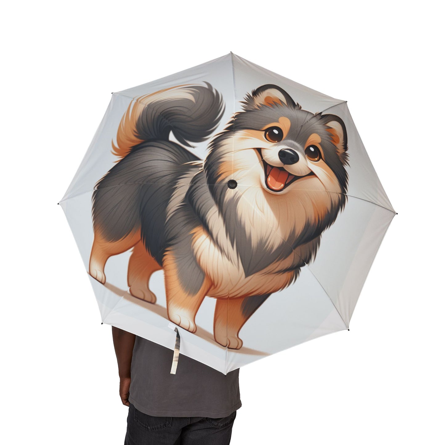 Swedish Vallhund Semi-Automatic Foldable Umbrella