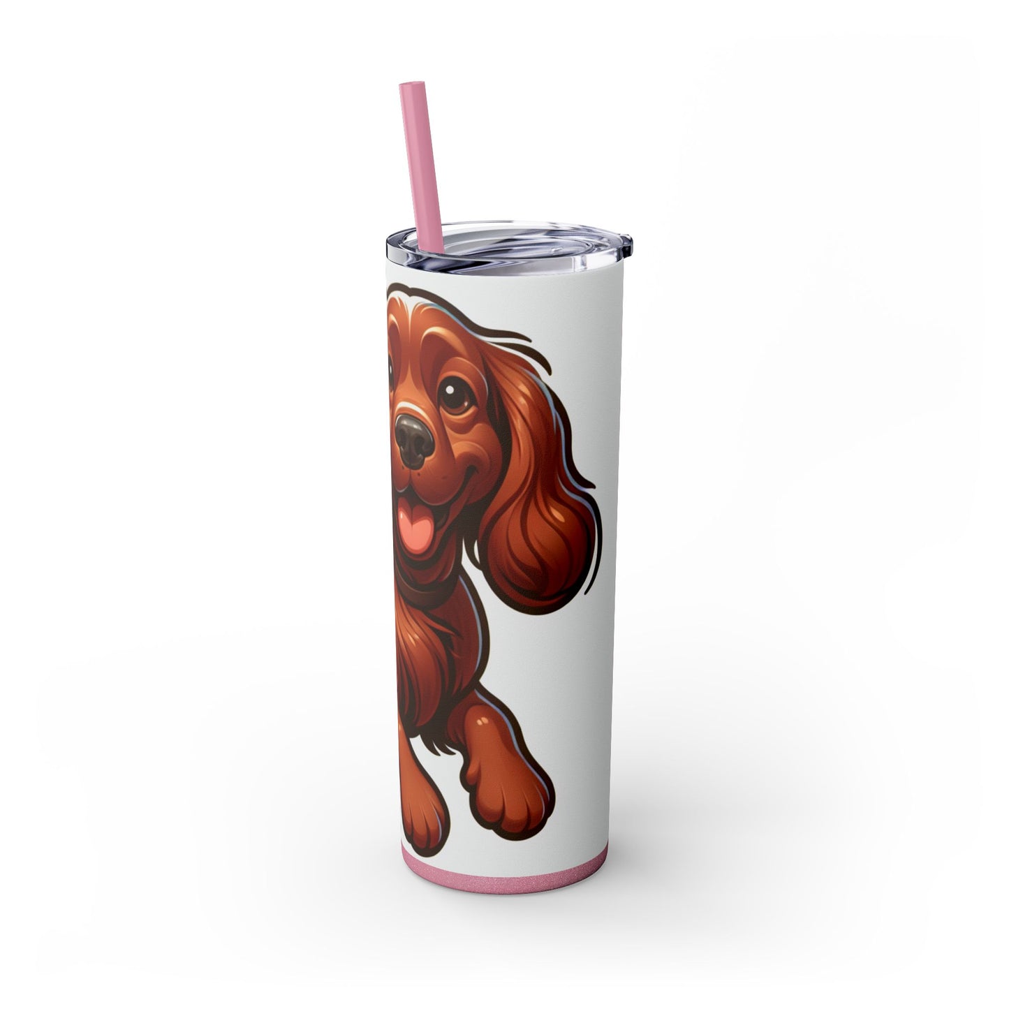 Sussex Spaniel Skinny Tumbler with Straw, 20oz