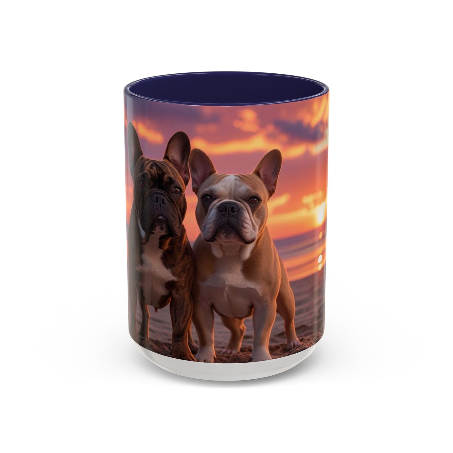 French Bulldog Love Accent Coffee Mug - Perfect Gift for Dog Lovers