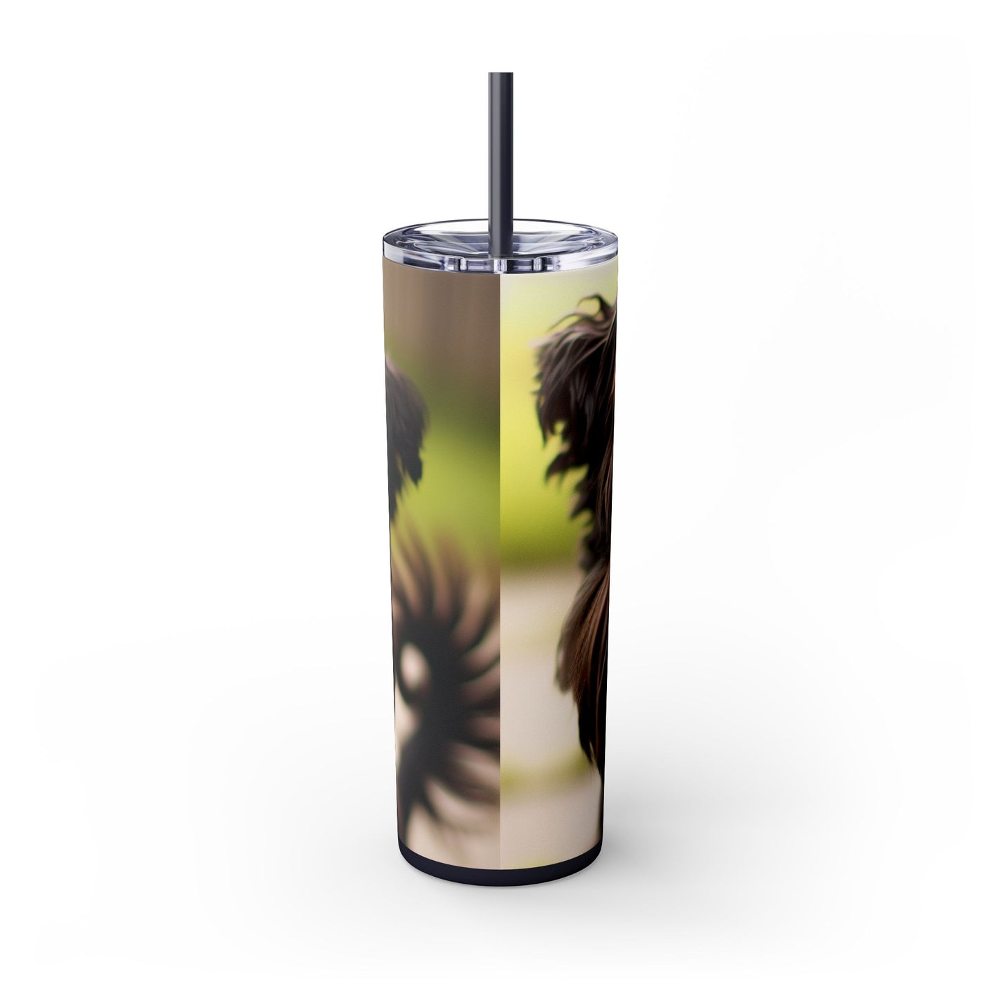 Affenpinscher Skinny Tumbler with Straw, 20oz