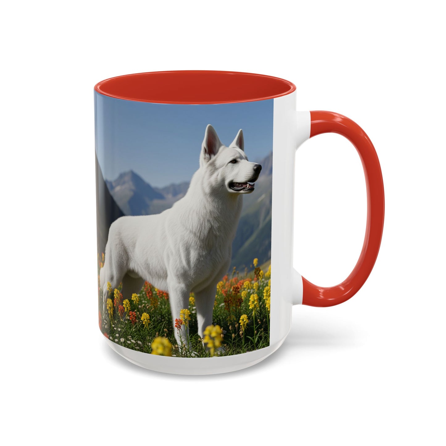 White Swiss Shepherd Dog Accent Coffee Mug - Perfect Gift for Dog Lovers