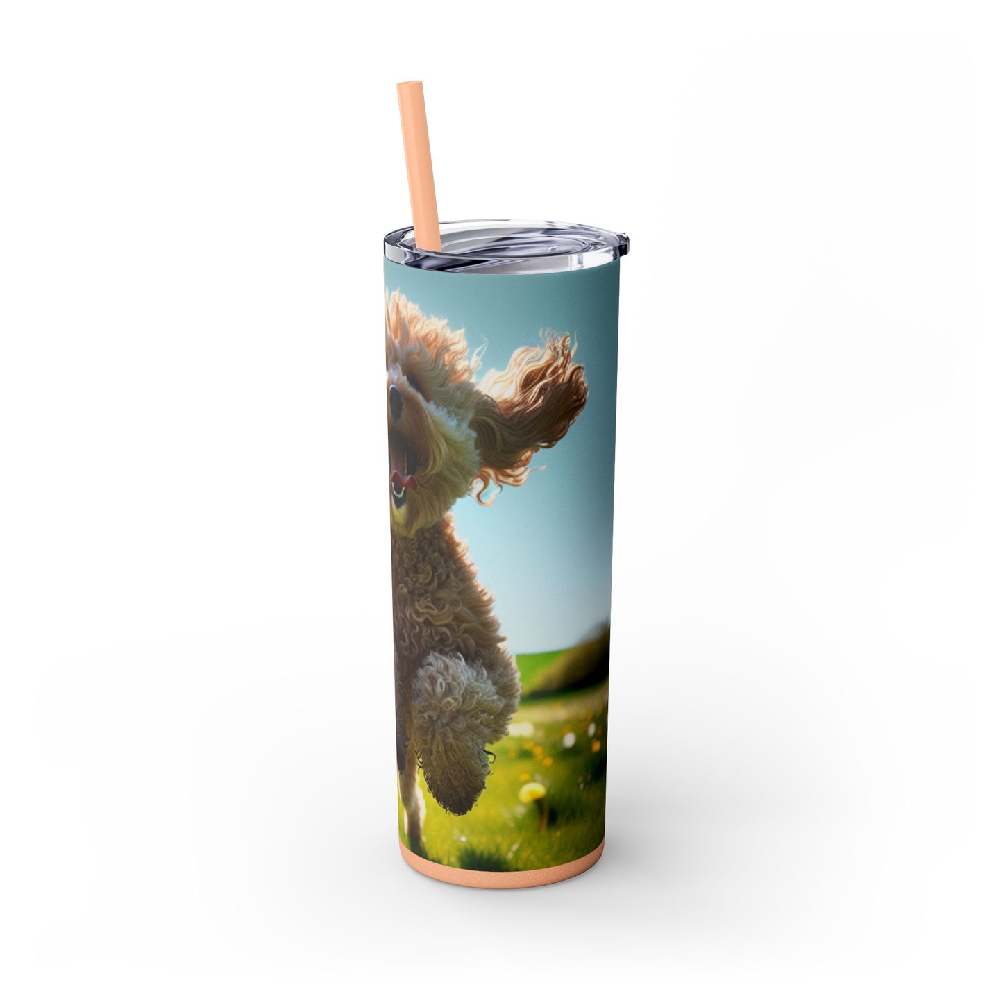 Spoodle Skinny Tumbler with Straw, 20oz