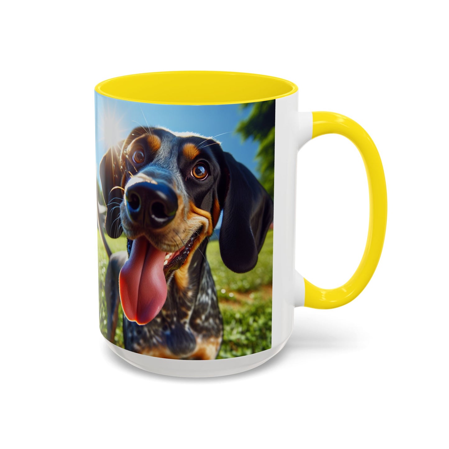 Bluetick Coonhound Accent Coffee Mug - Perfect Gift for Dog Lovers