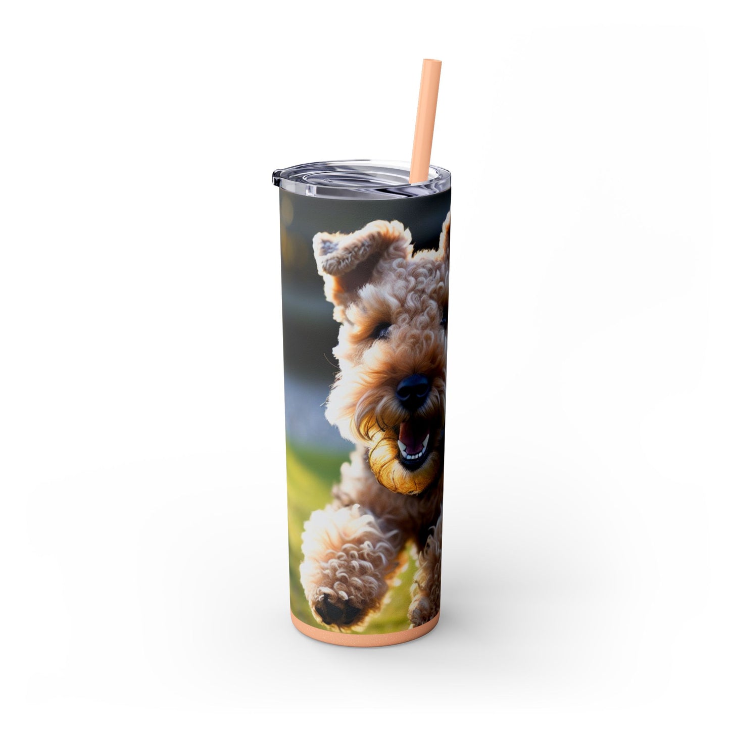 Lakeland Terrier Skinny Tumbler with Straw, 20oz