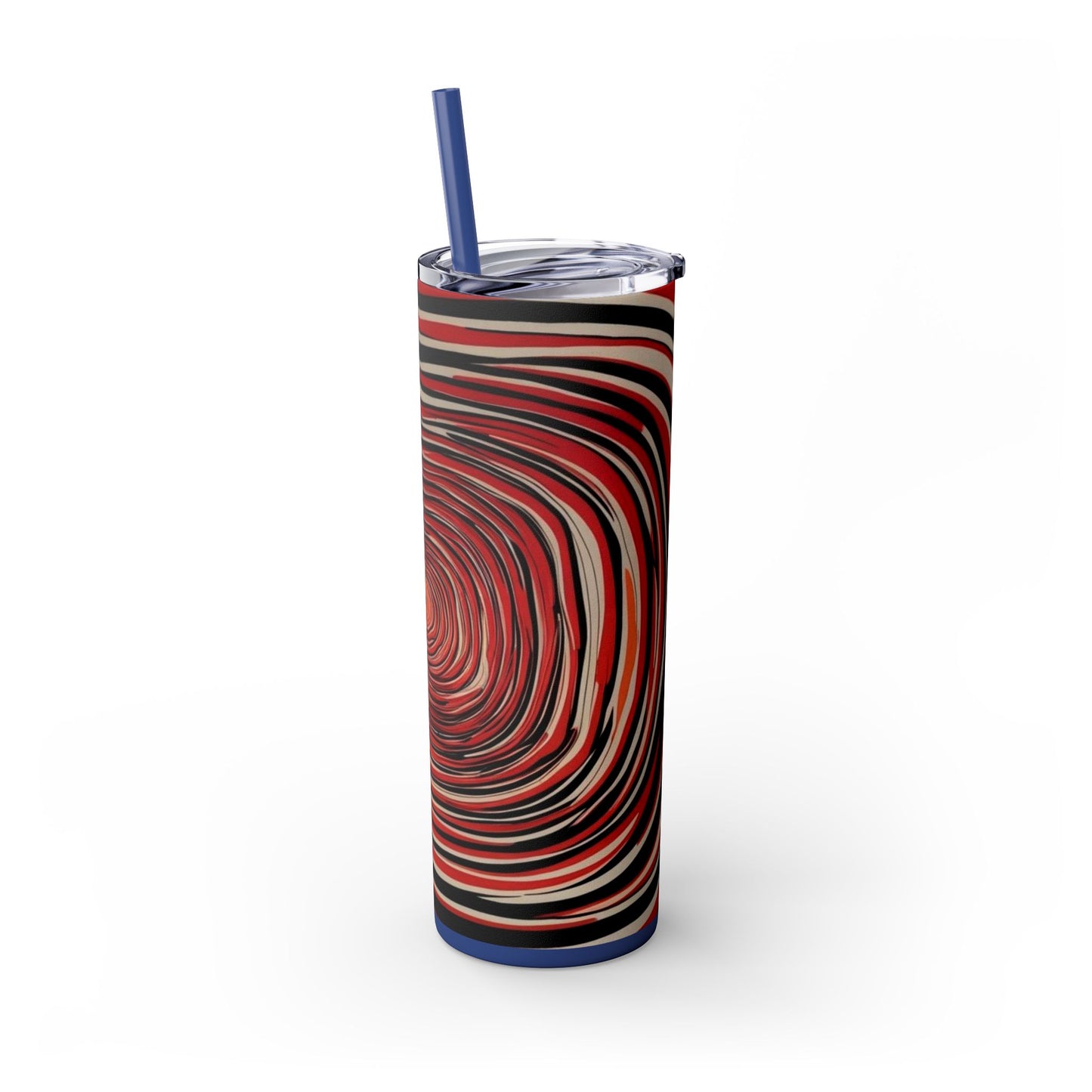 Optical Illusion Skinny Tumbler with Straw, 20oz