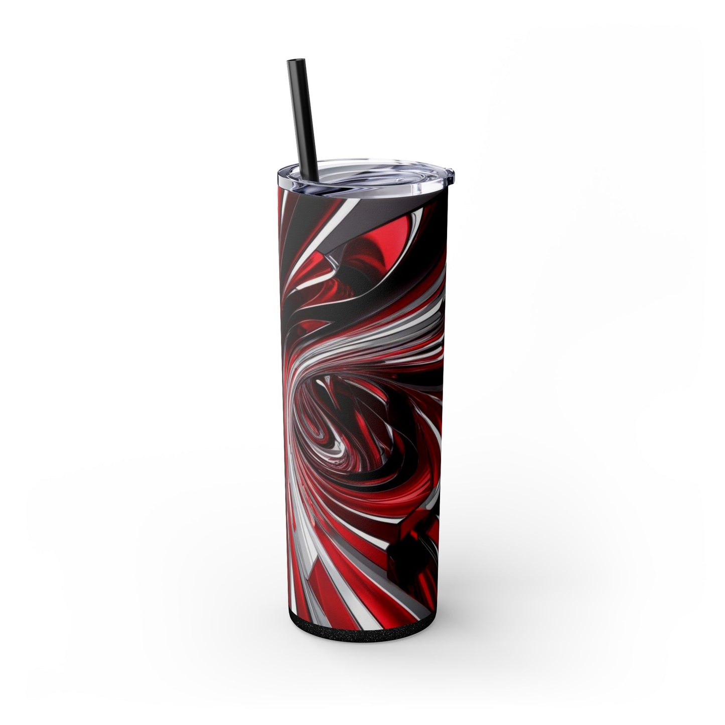Optical Illusion Skinny Tumbler with Straw, 20oz