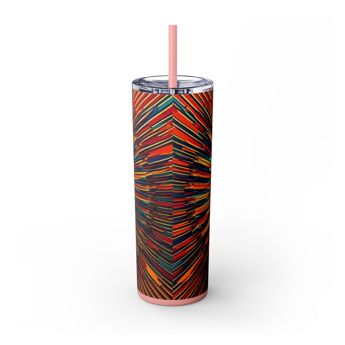 Optical Illusion Skinny Tumbler with Straw, 20oz