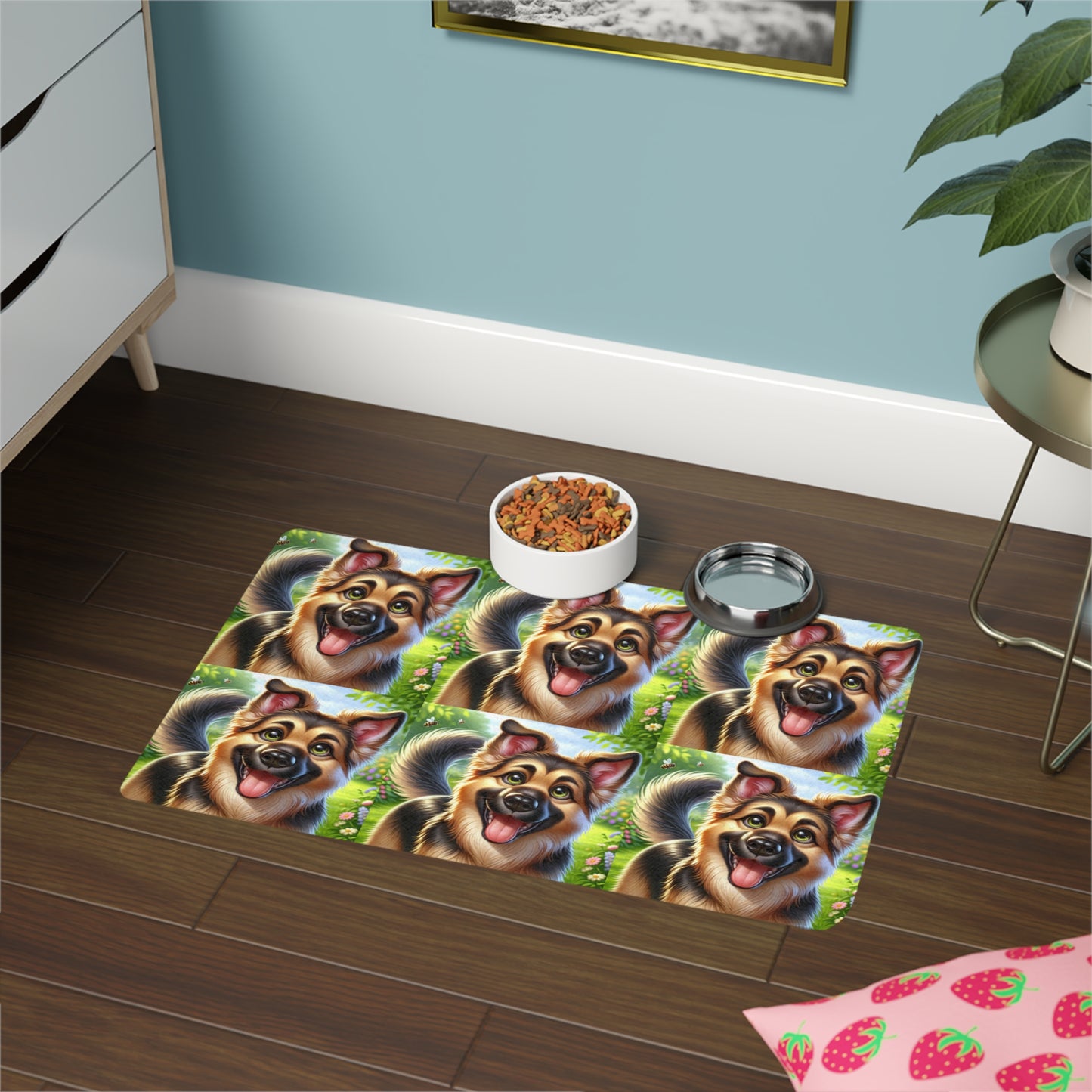 Pet Food Mat (12x18) - German Shepherd