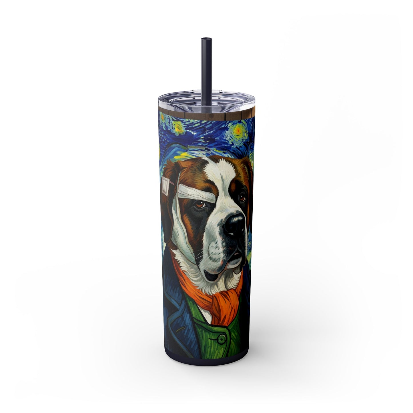 Saint Bernard Tumbler with Straw, 20oz