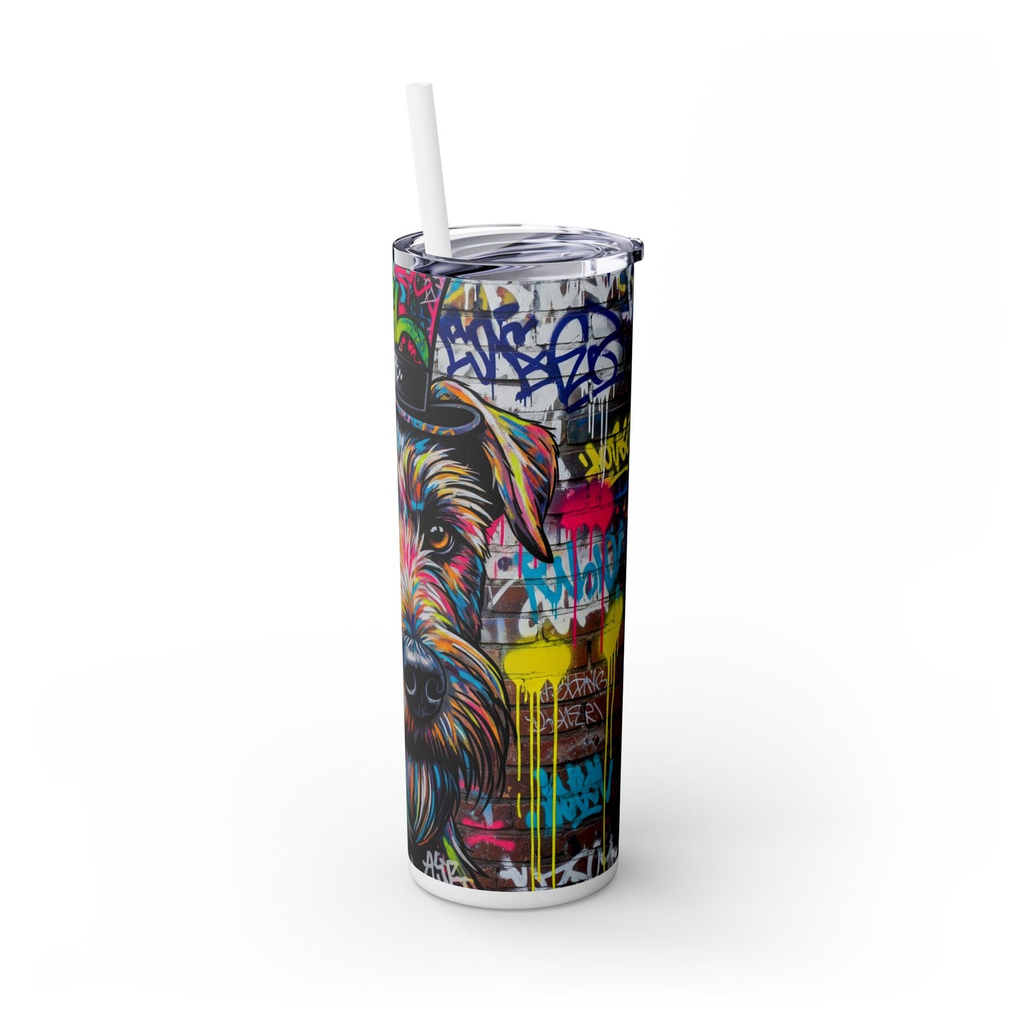 Teddy Roosevelt Terrier Tumbler with Straw, 20oz