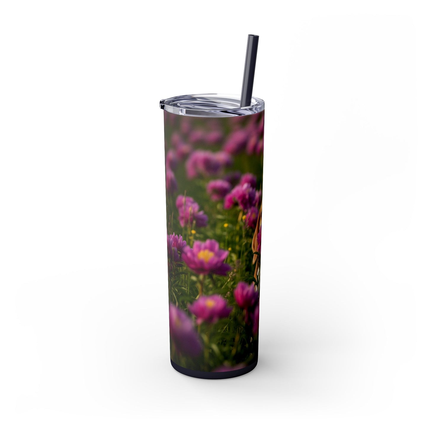 Beagle Skinny Tumbler with Straw, 20oz
