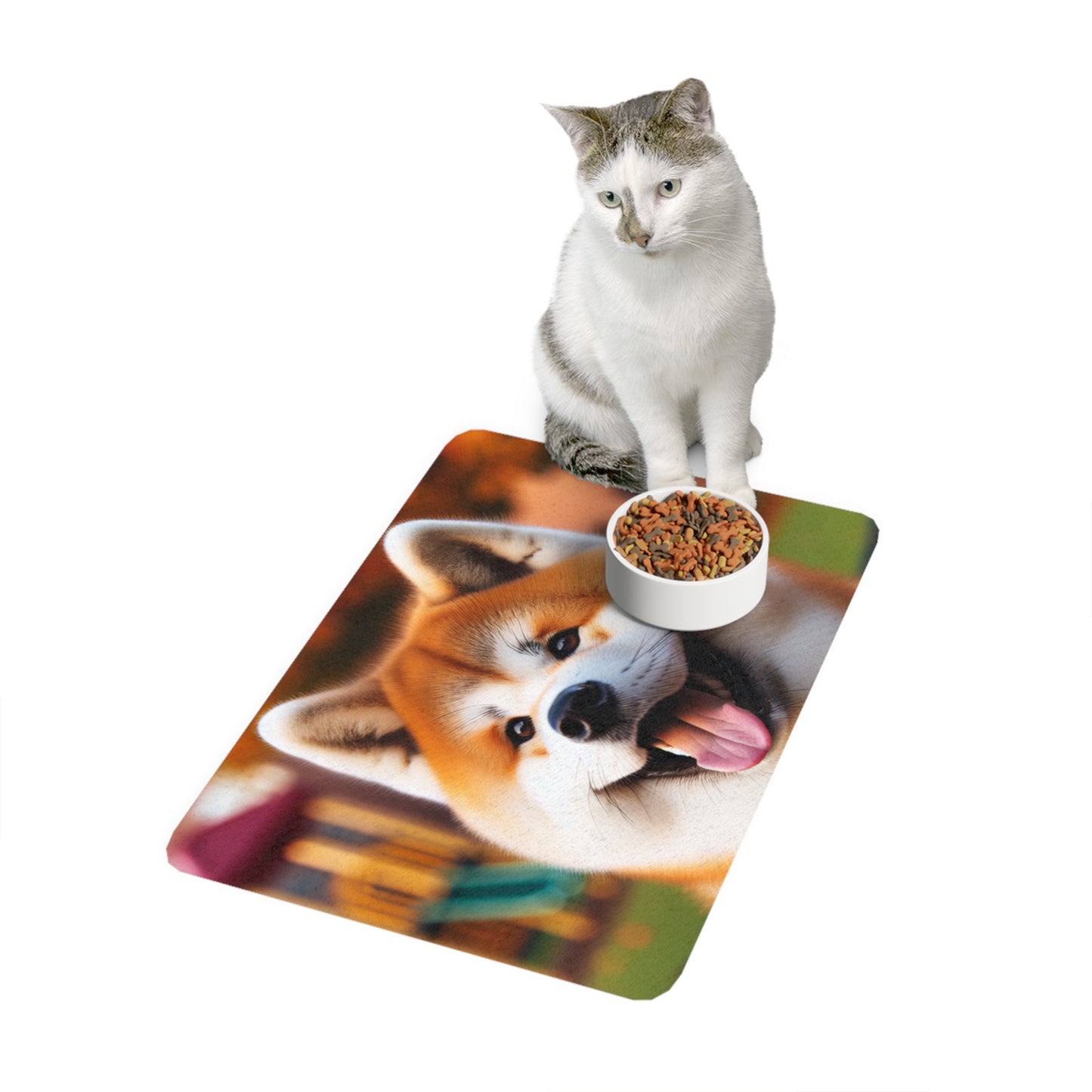 Pet Food Mat (12x18) - Japanese Akitainu