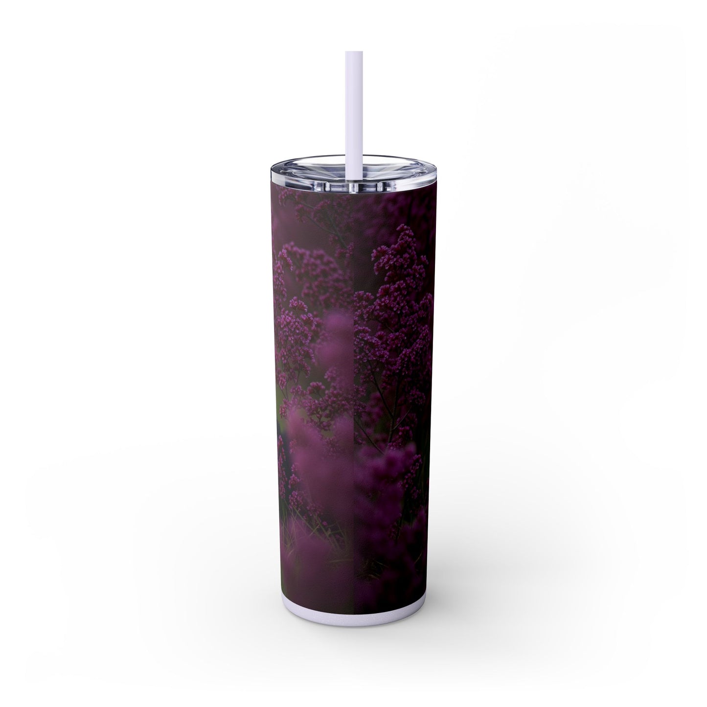 Border Collie Skinny Tumbler with Straw, 20oz