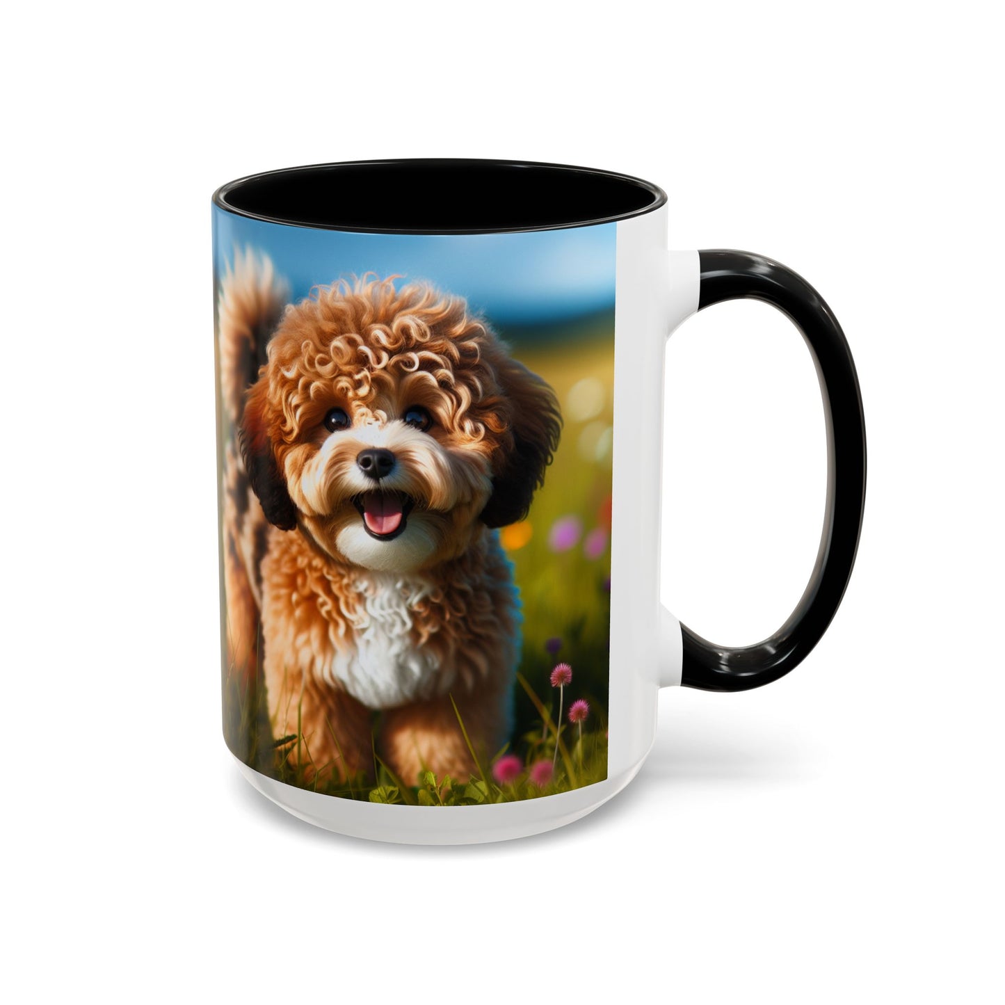 Russkaya Tsvetnaya Bolonka Accent Coffee Mug - Perfect Gift for Dog Lovers