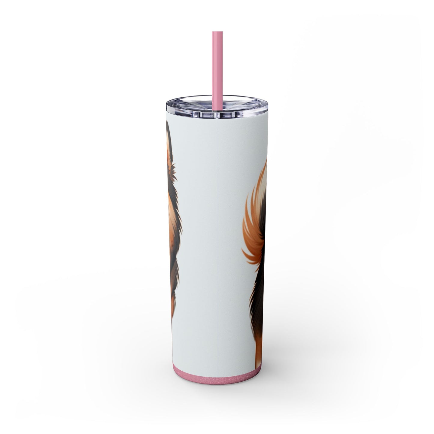 Swedish Vallhund Skinny Tumbler with Straw, 20oz