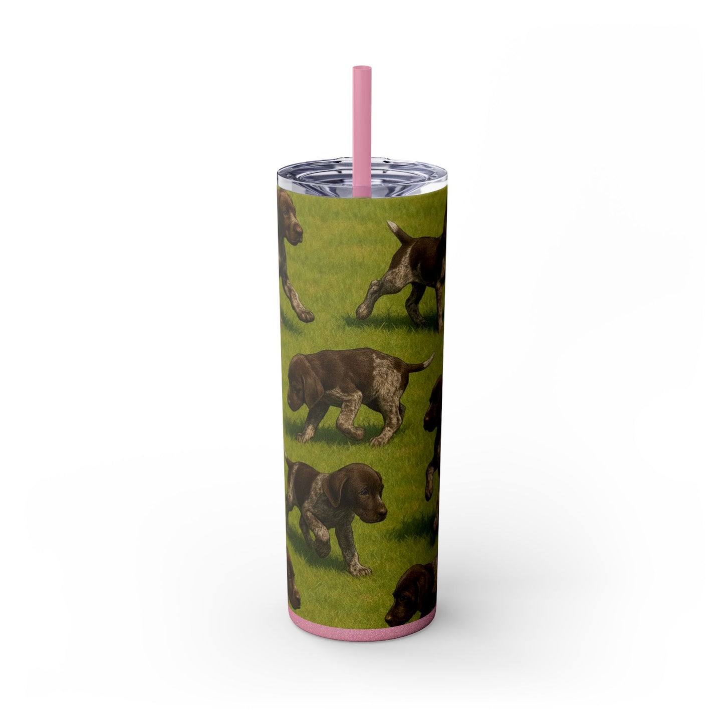 German Shorthaired Pointer puppies Tumbler with Straw, 20oz