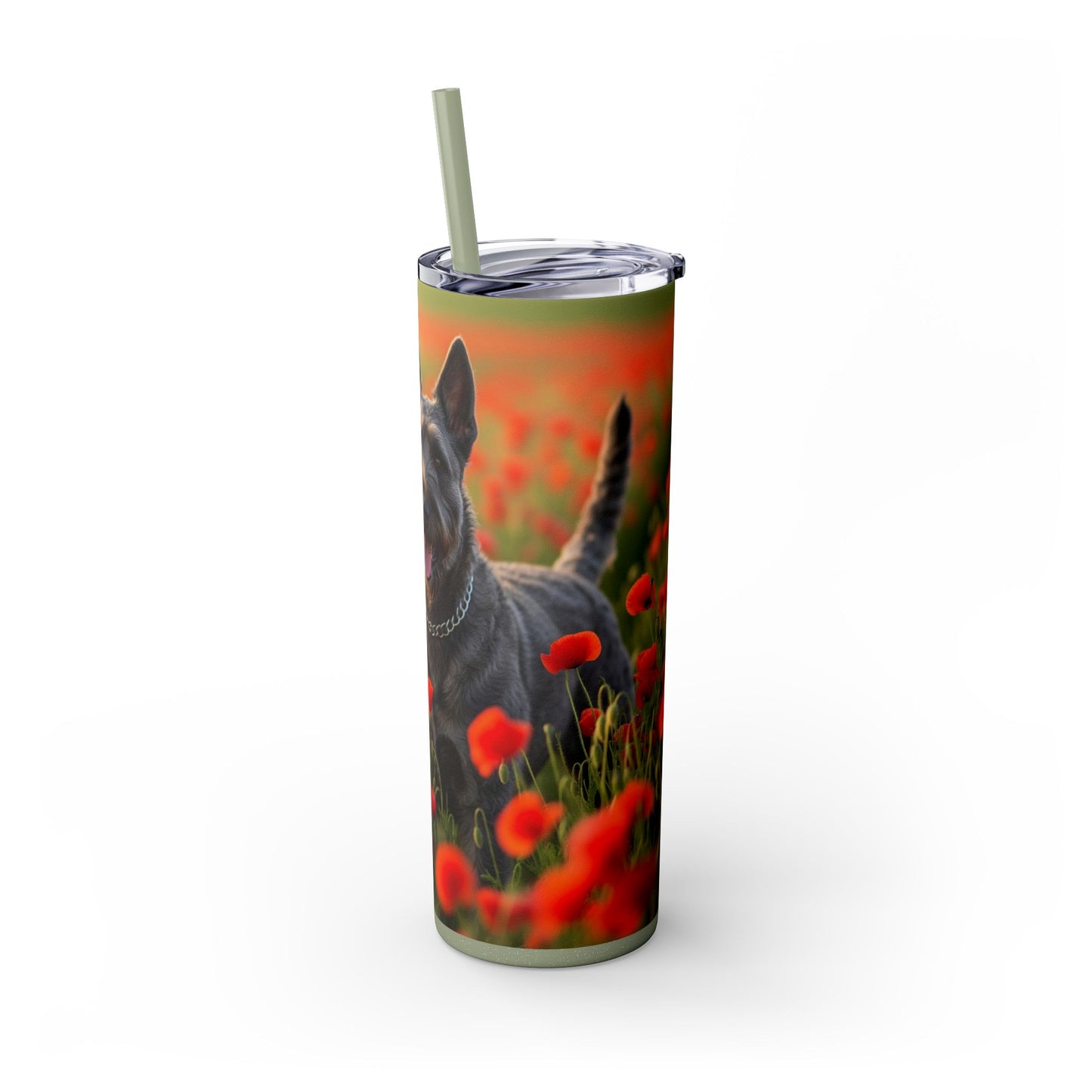 Bouvier des Ardennes Tumbler with Straw, 20oz