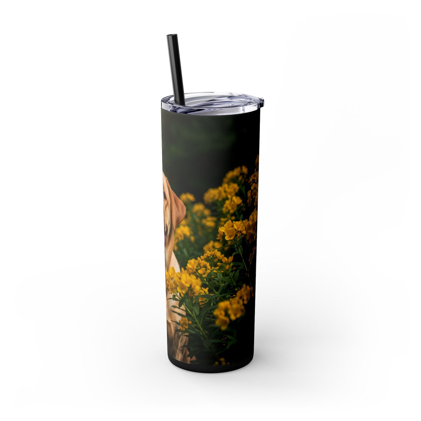 Labrador Retriever Skinny Tumbler with Straw, 20oz