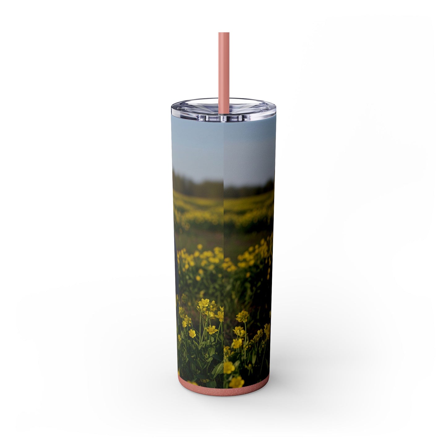 Polish Lowland Sheepdog Skinny Tumbler with Straw, 20oz
