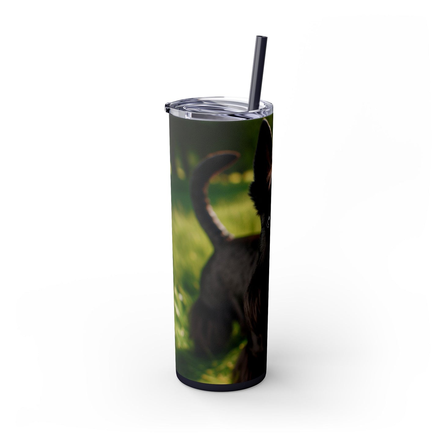Scottish Terrier Skinny Tumbler with Straw, 20oz