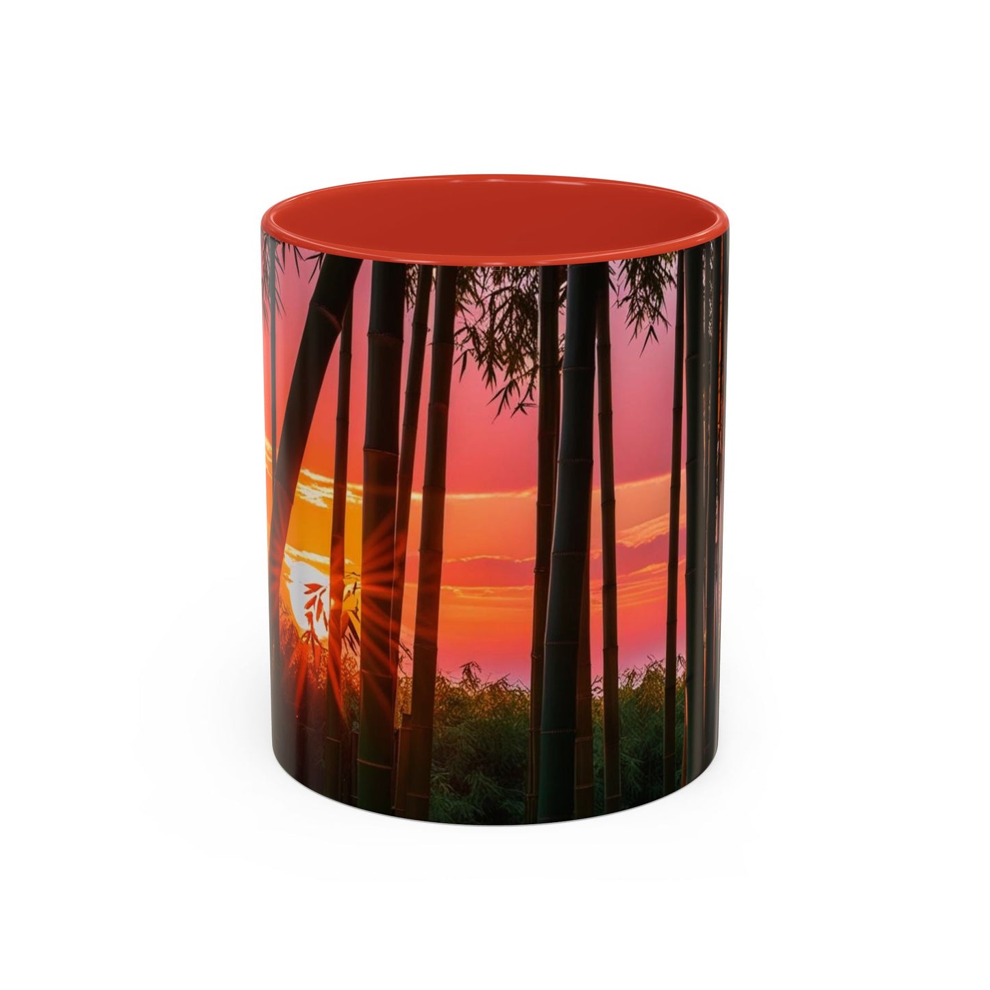 Bamboo Forest Sunrise Accent Coffee Mug - Perfect Gift for Dog Lovers