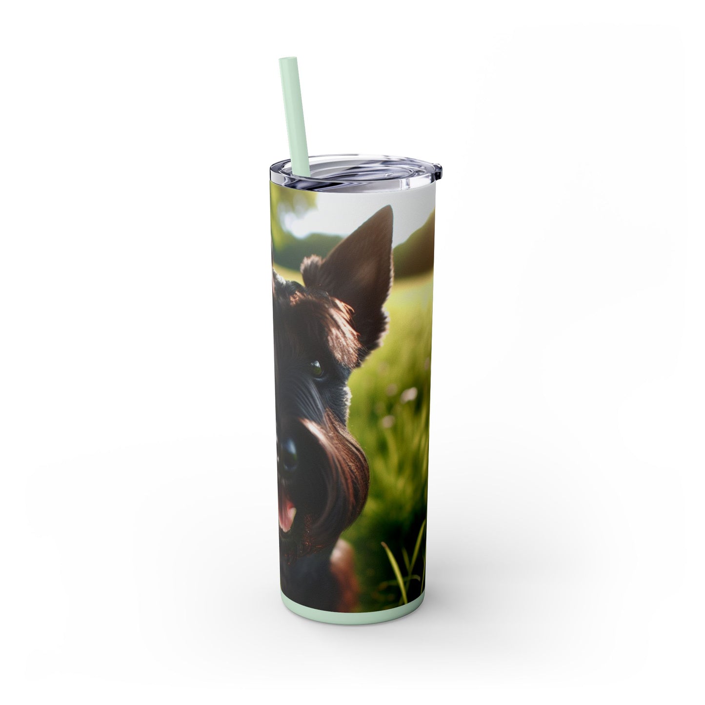 Scottish Terrier Skinny Tumbler with Straw, 20oz