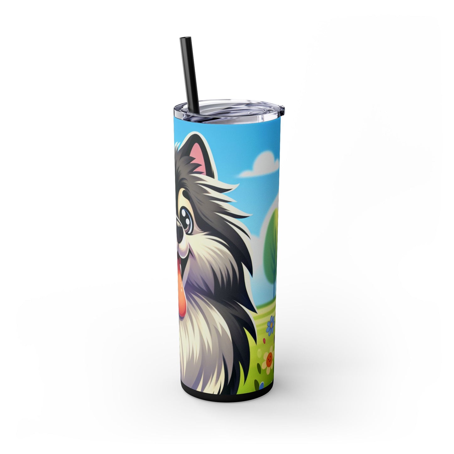 Keeshond Tumbler with Straw, 20oz