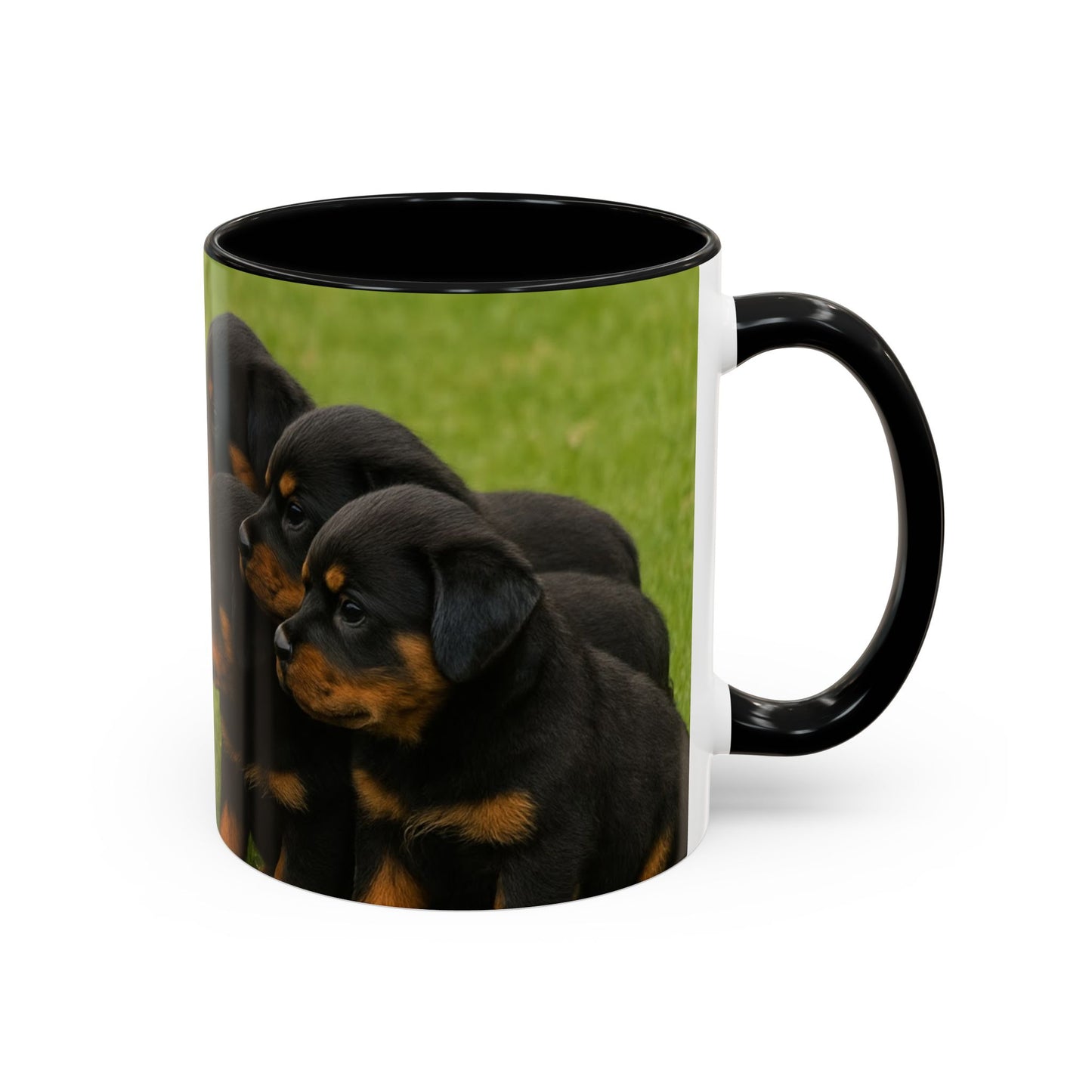 Rottweiler puppies Accent Coffee Mug - Perfect Gift for Dog Lovers