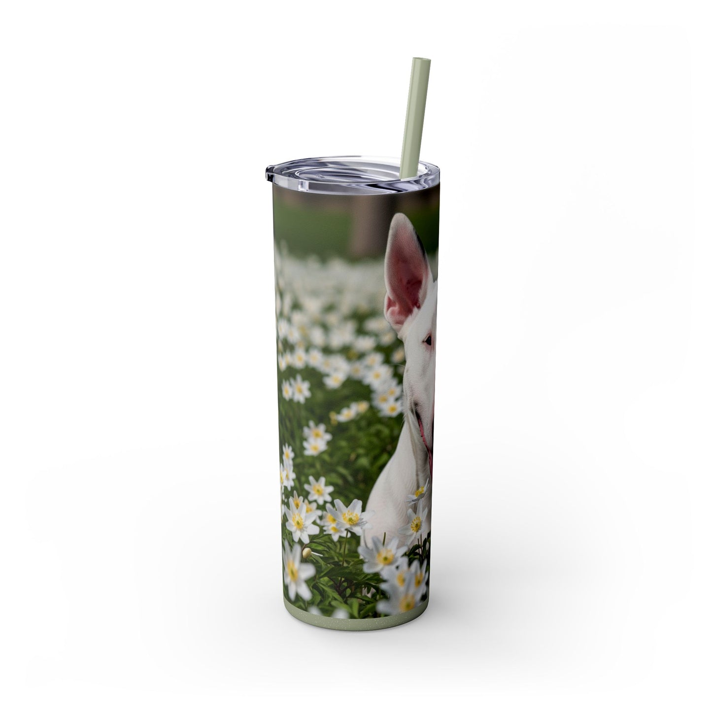 Bull Terrier Tumbler with Straw, 20oz