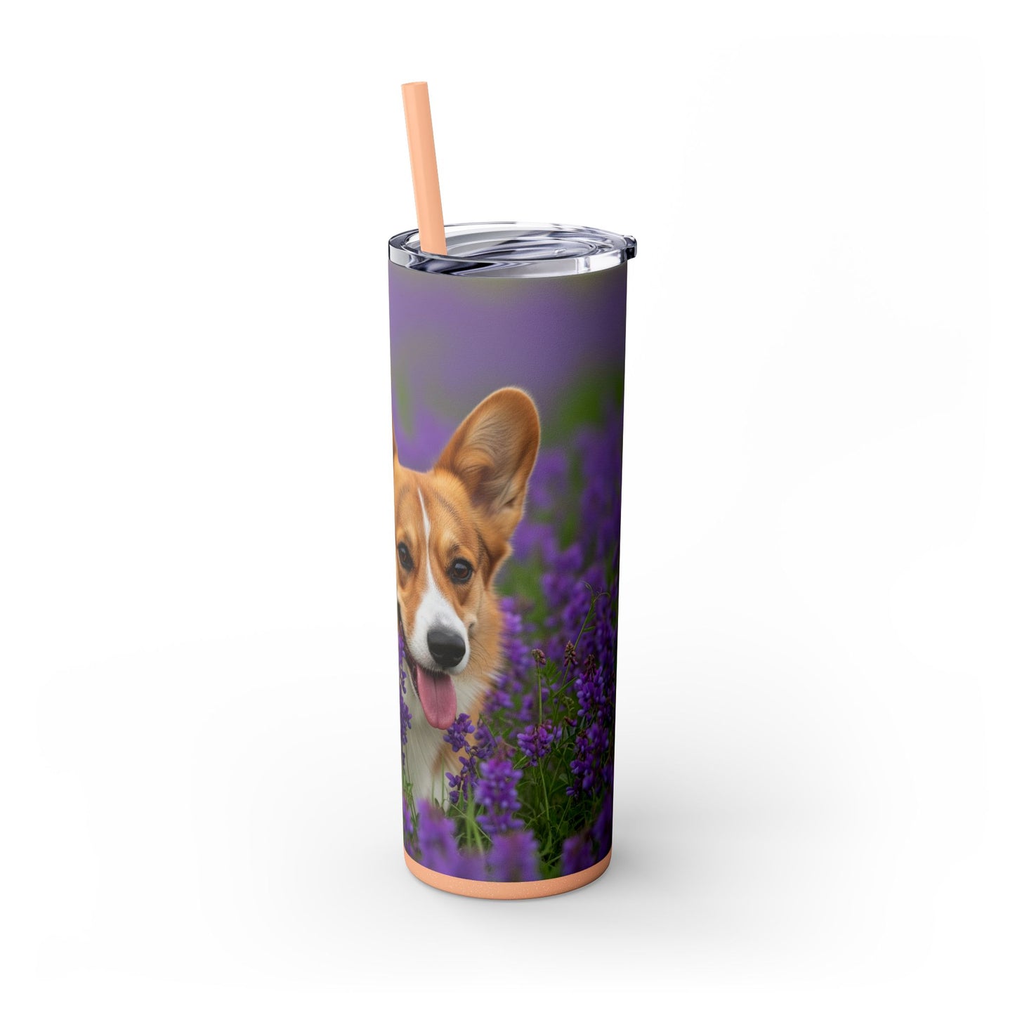 Cardigan Welsh Corgi Skinny Tumbler with Straw, 20oz