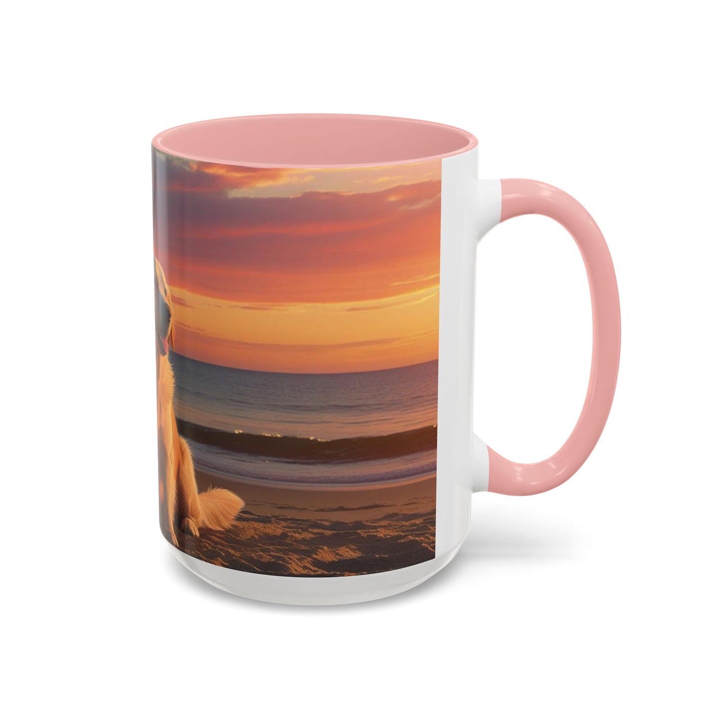 Golden Retriever Love Accent Coffee Mug - Perfect Gift for Dog Lovers
