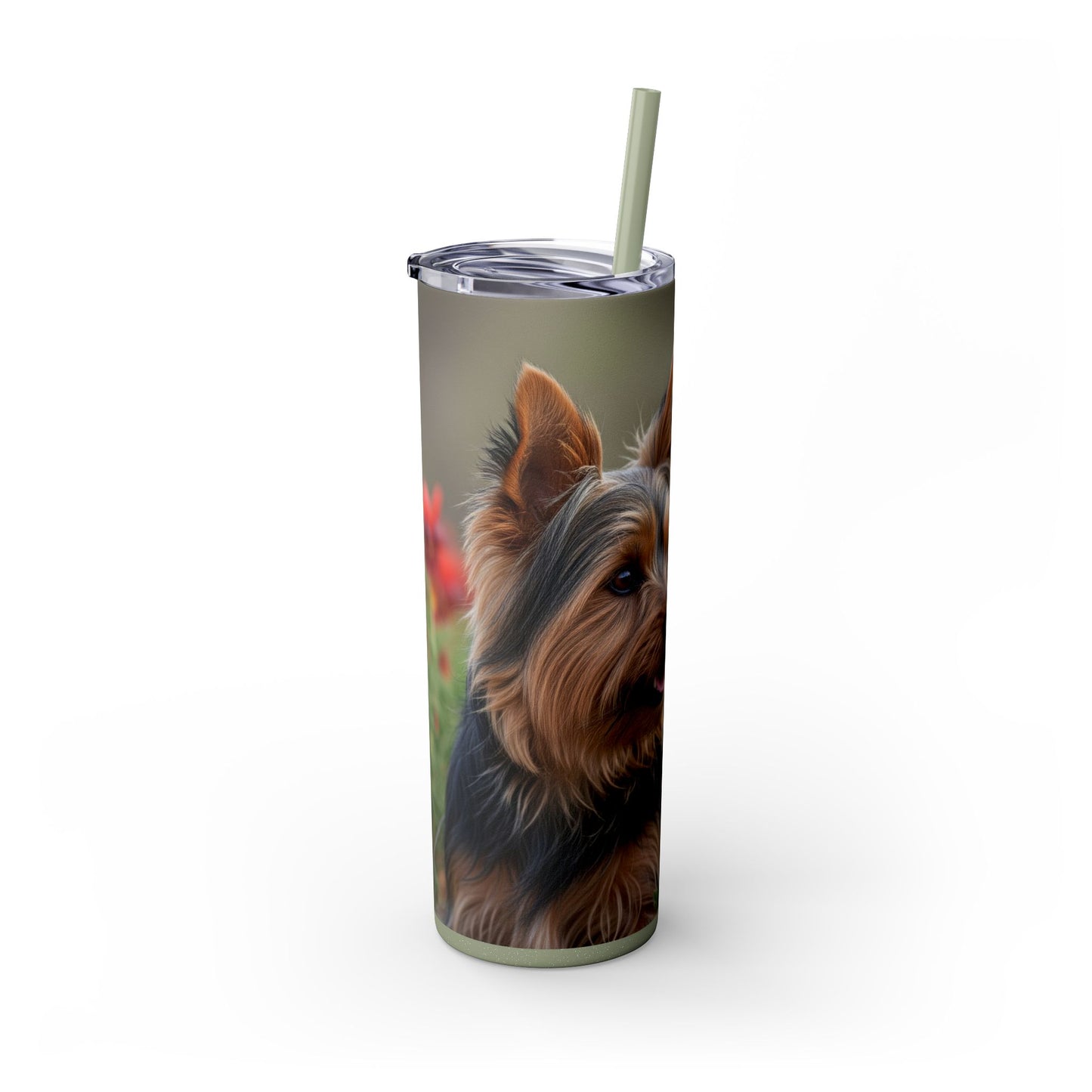 Silky Terrier Tumbler with Straw, 20oz