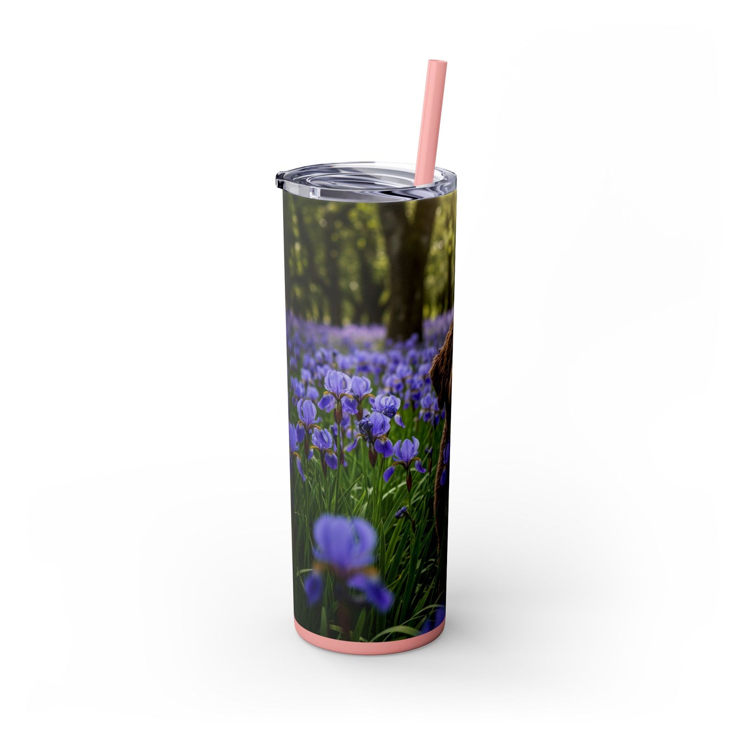 Portuguese Water Dog Skinny Tumbler with Straw, 20oz