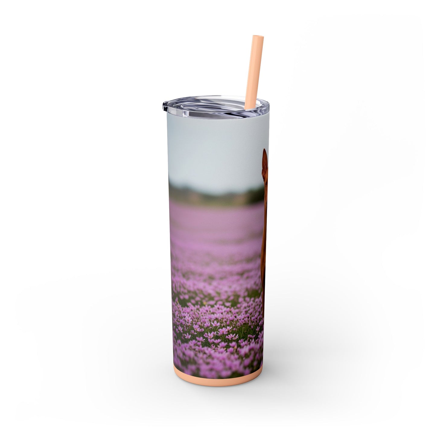 Pharaoh Hound Skinny Tumbler with Straw, 20oz