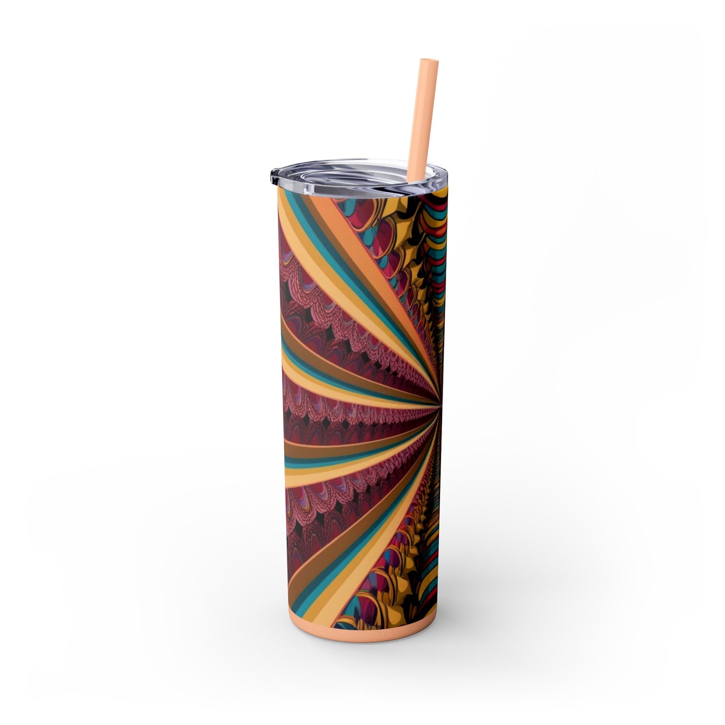 Optical Illusion Skinny Tumbler with Straw, 20oz