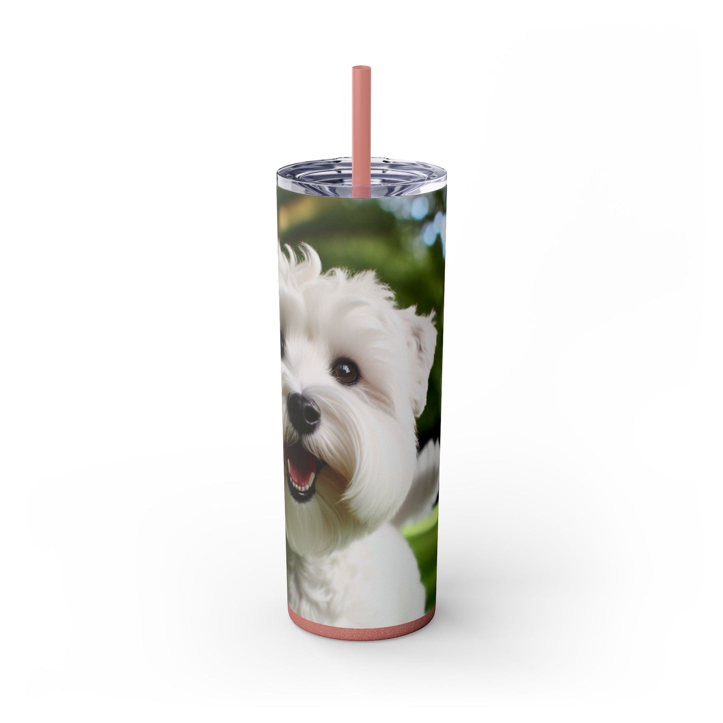 Sealyham Terrier Skinny Tumbler with Straw, 20oz