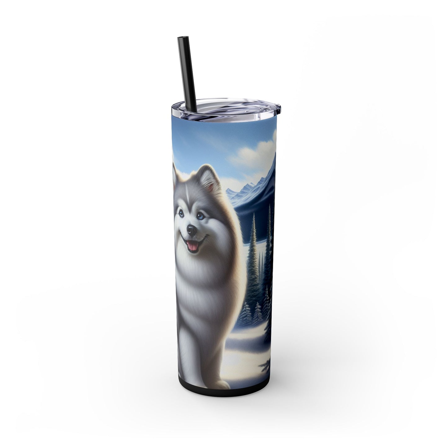 Canadian Eskimo Dog Tumbler with Straw, 20oz