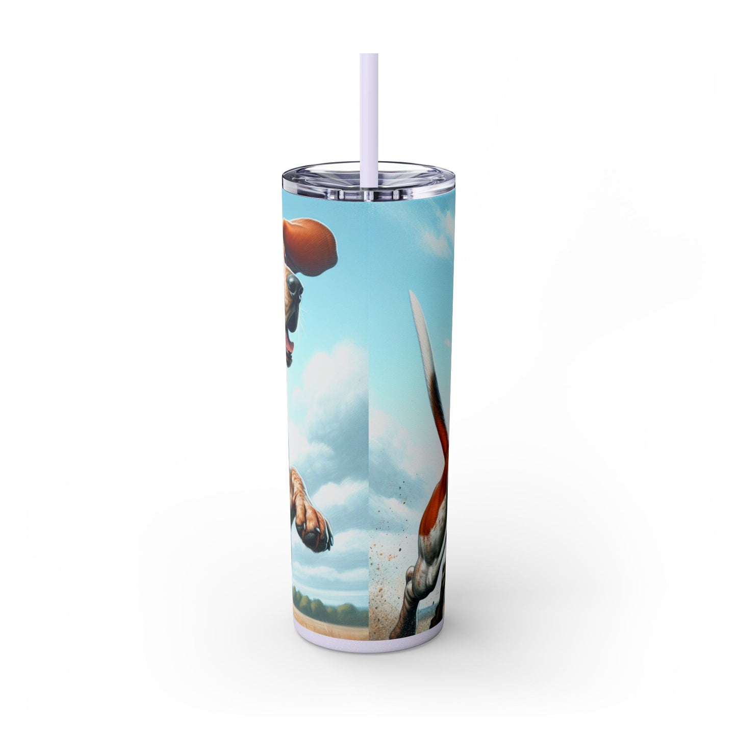 American English Coonhound Tumbler with Straw, 20oz