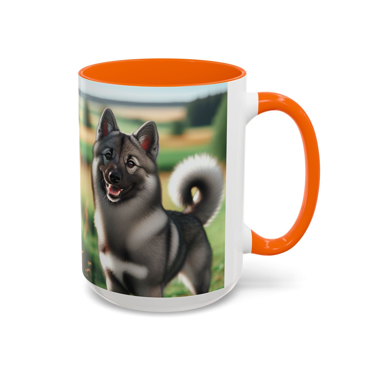 Norwegian Elkhound Accent Coffee Mug - Perfect Gift for Dog Lovers