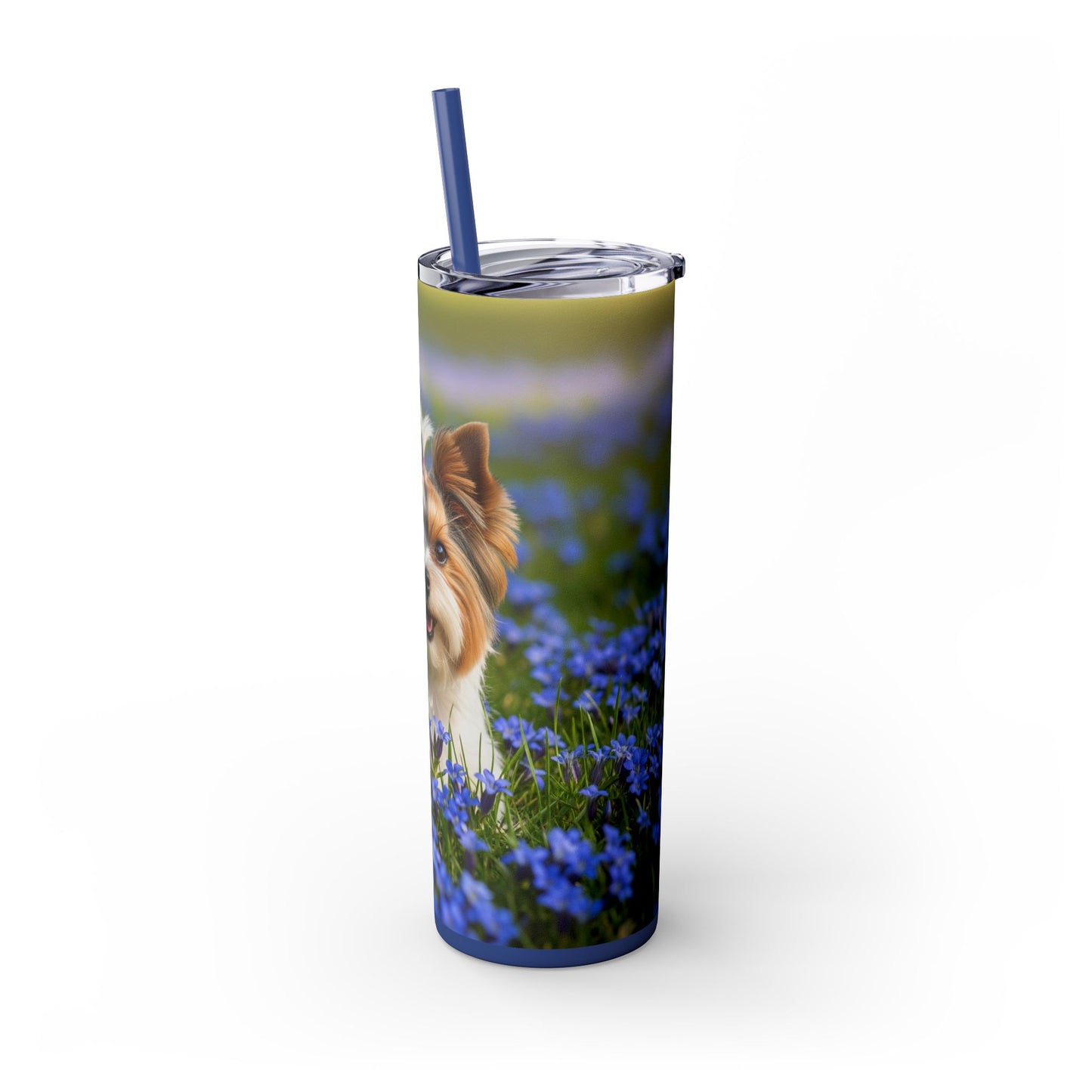 Biewer Terrier Tumbler with Straw, 20oz