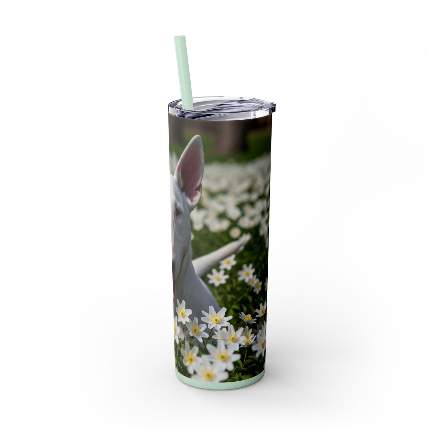 Bull Terrier Tumbler with Straw, 20oz