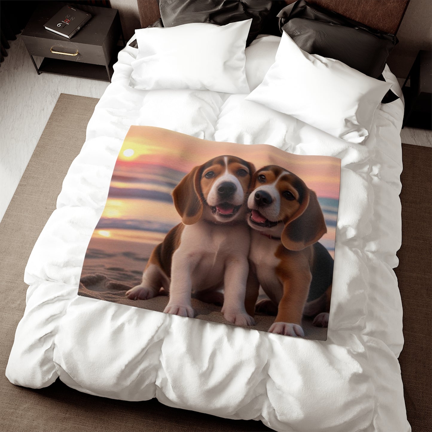 Beagle Love Sweatshirt Blanket