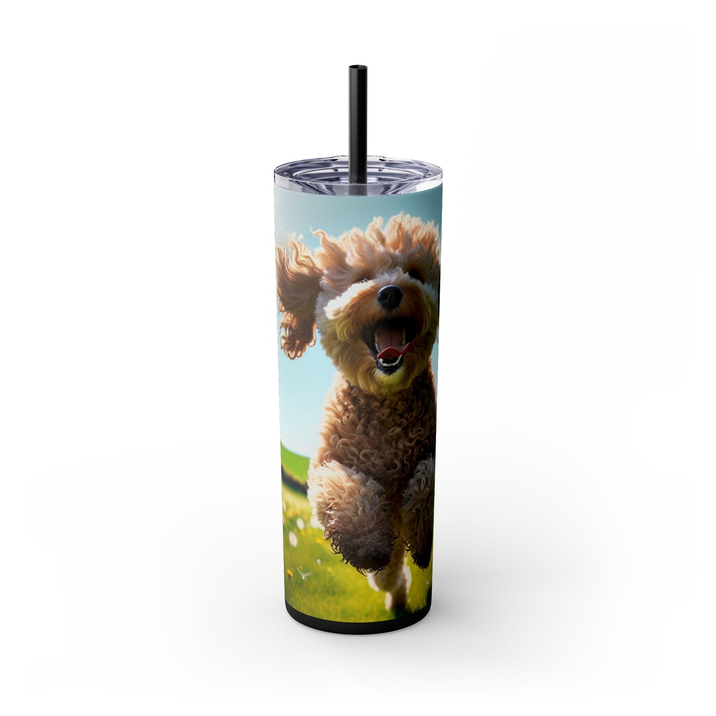 Spoodle Skinny Tumbler with Straw, 20oz
