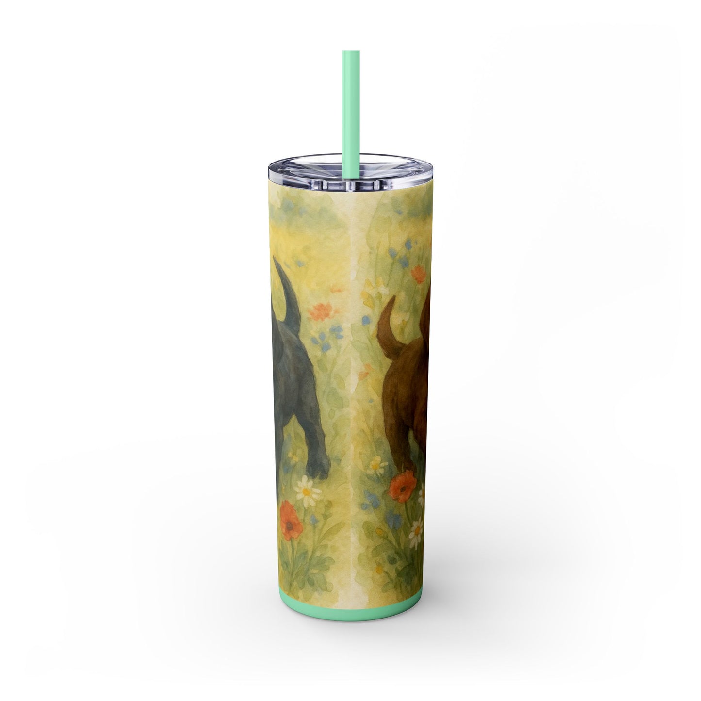 Labrador Retriever puppies Tumbler with Straw, 20oz