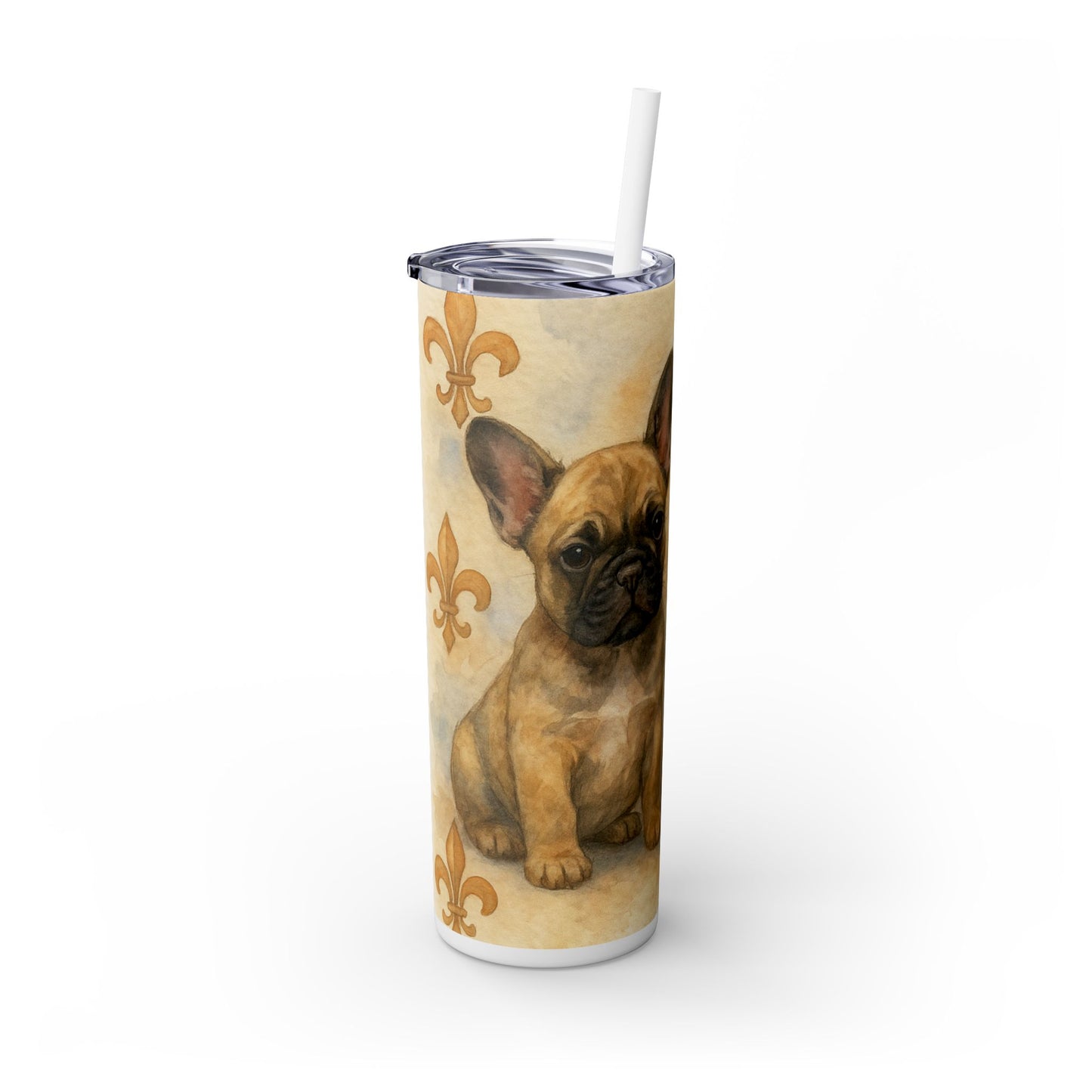 French Bulldog puppies Tumbler with Straw, 20oz