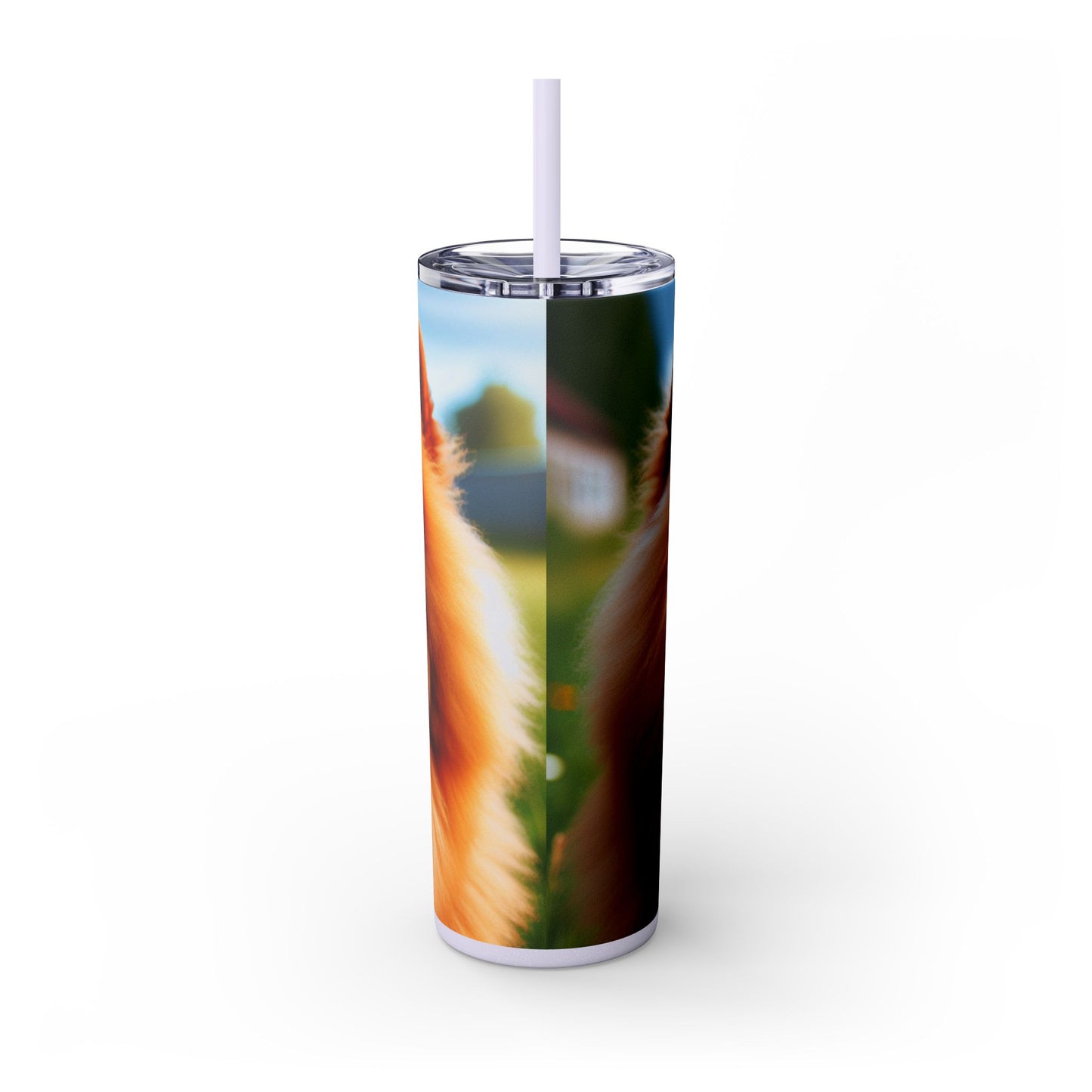 Chow Chow Skinny Tumbler with Straw, 20oz