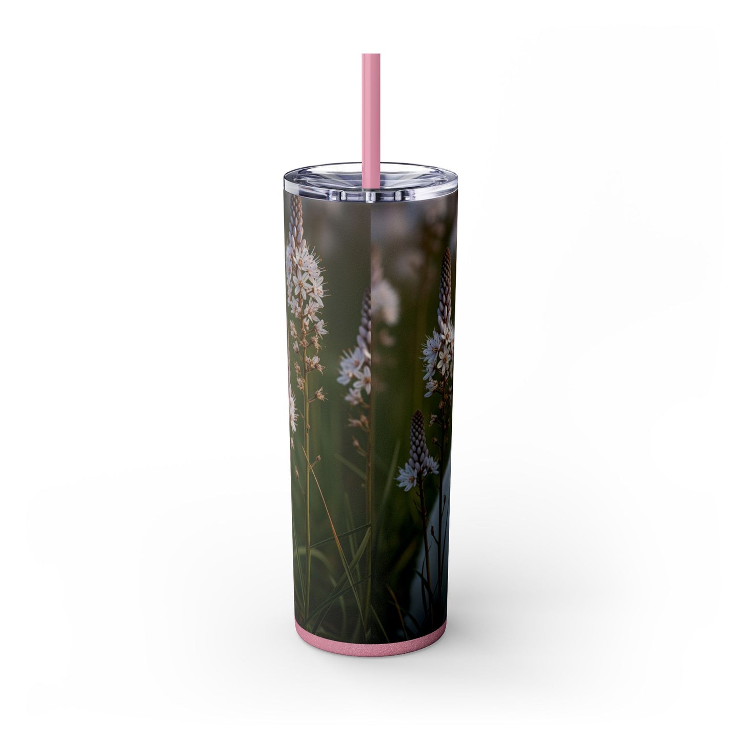 West Highland White Terrier Skinny Tumbler with Straw, 20oz