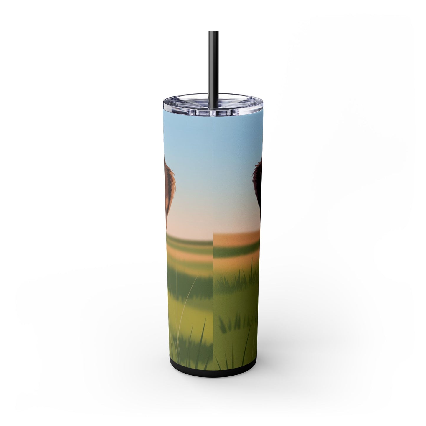 Telomian Skinny Tumbler with Straw, 20oz
